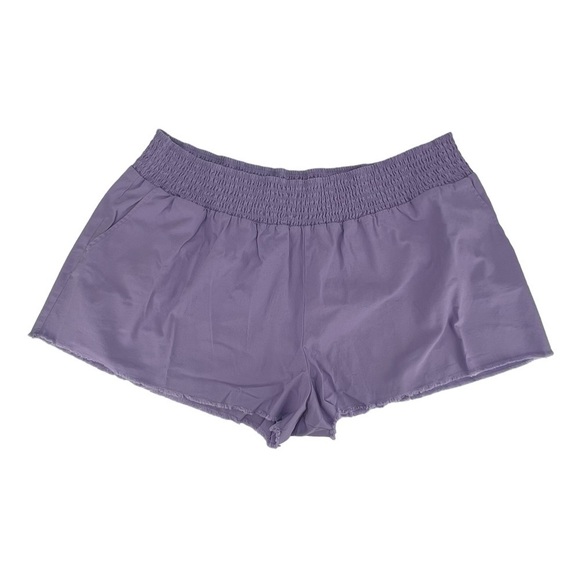 NWT Wild Fable Lavender Rough Hem Elastic Waist Cotton Shorts Size 4X Women’s - Picture 1 of 5
